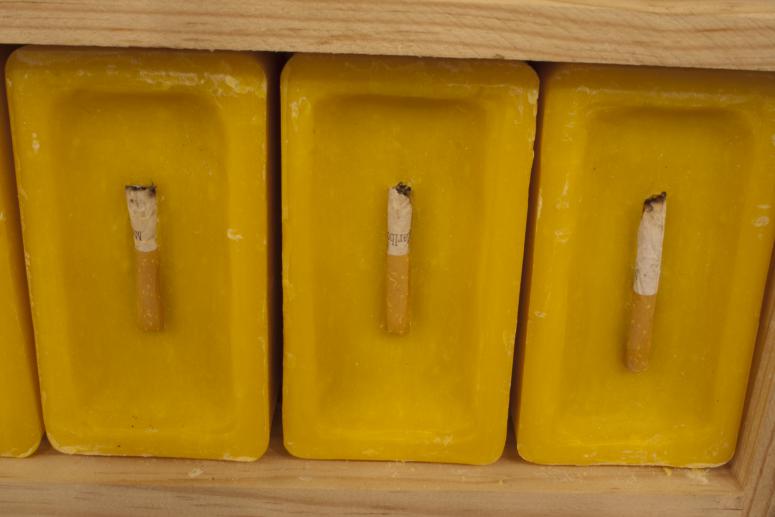 Digital image IRC.2013.04128 showing Angel Delgado's installation, Memorias Acumuladas, at the Mattress Factory, 2004.