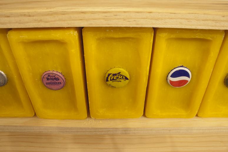 Digital image IRC.2013.04134 showing Angel Delgado's installation, Memorias Acumuladas, at the Mattress Factory, 2004.