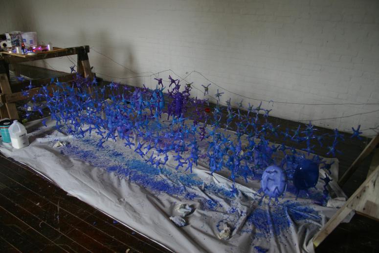 Digital image IRC.2013.03995 showing a work shot of Deborah Aschheim's installation, On Memory, at the Mattress Factory, 2006.