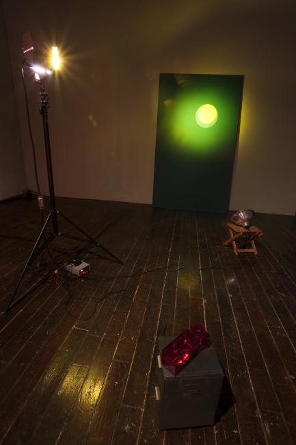 Digital image IRC.2013.03762 showing David Beattie's piece, Transmitter, part of his exhibition, Old Light, New Darkness, at the Mattress Factory, 2010.