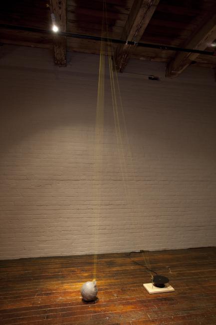 Digital image IRC.2013.03734 showing David Beattie's piece, Latent Weight, part of his exhibition, Old Light, New Darkness, at the Mattress Factory, 2010.