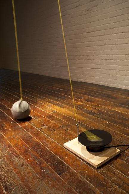 Digital image IRC.2013.03736 showing David Beattie's piece, Latent Weight, part of his exhibition, Old Light, New Darkness, at the Mattress Factory, 2010.