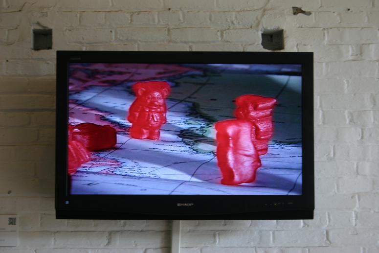 Digital image IRC.2013.03090 showing a video still of María Magdalena Campos-Pons's video installation, Not Just Another Day, at the Mattress Factory, 2010.