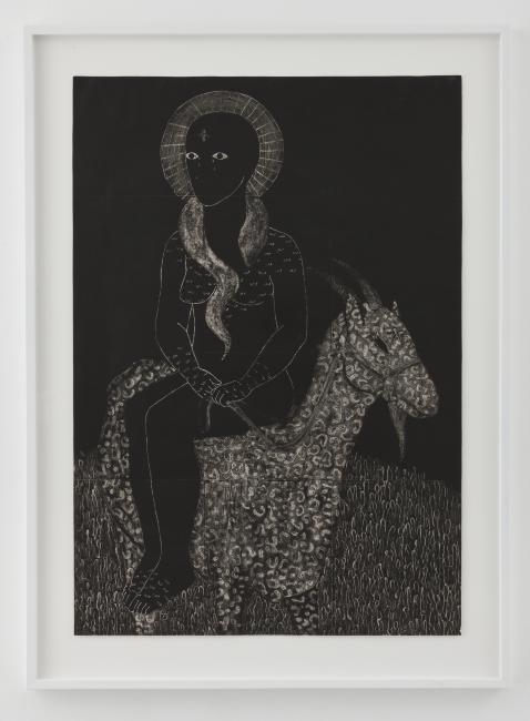 Digital image IRC.2013.03019 showing Belkis Ayón's work, Even If We Go to Heaven They Will Always Remember Us, at the Mattress Factory, 2010.