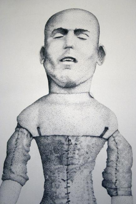 Digital image IRC.2013.03033 showing Charles Benefiel's installation, Hygienic Toys #4, #1, #6, at the Mattress Factory, 2005.