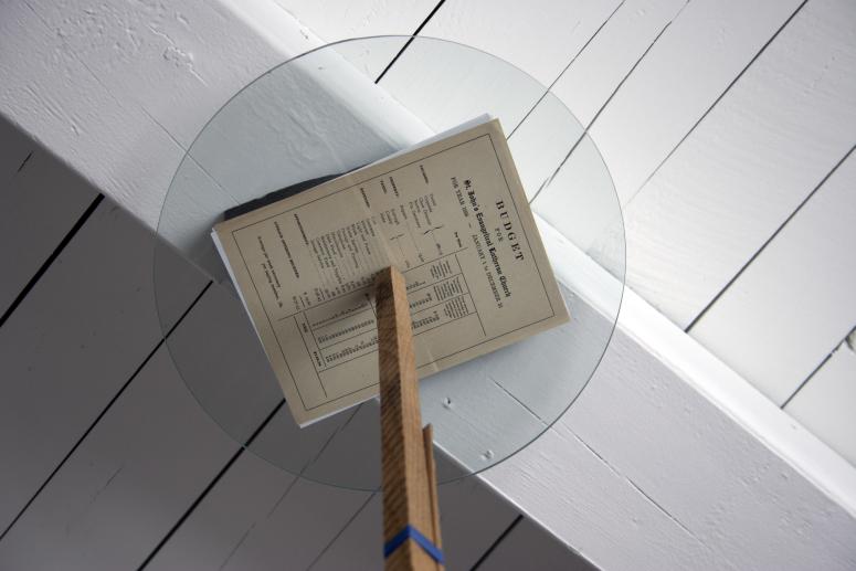 Digital image IRC.2013.02212 showing Emil Lukas's installation, 27 Correspondents, at the Mattress Factory, 2005.