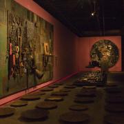 Digital image IRC.2013.01778 showing Nick Cave's installation, A Quarter til Ten, at the Mattress Factory, 2006.